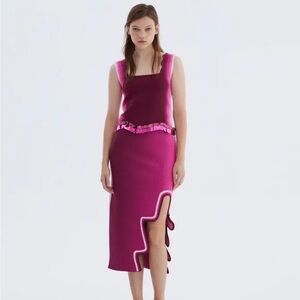 PH5 Asymmetrical Magenta Holly Skirt